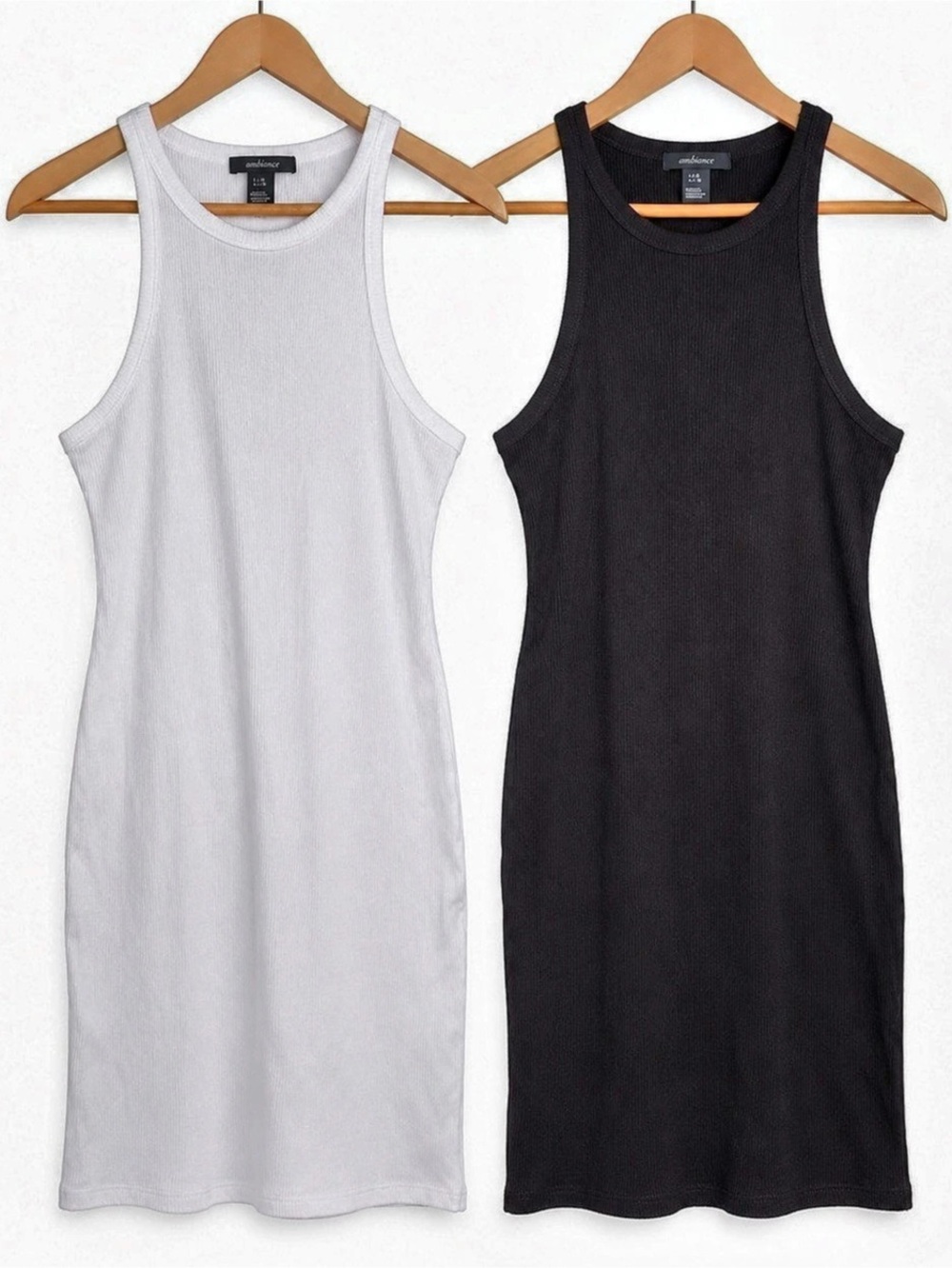 Ambiance Tank Dress Bundle Black & White Size Large NWT